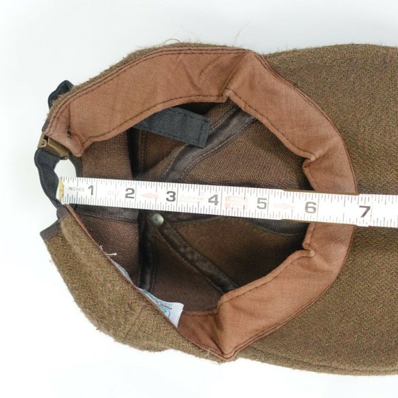 GREEN TOPS Men's Brown Peaked Cap OS Hat Metal Buckle Reusable Sustainable - Picture 8 of 12